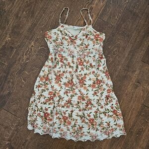 American Eagle Outfitters Floral Mini Dress - Cream and Pink